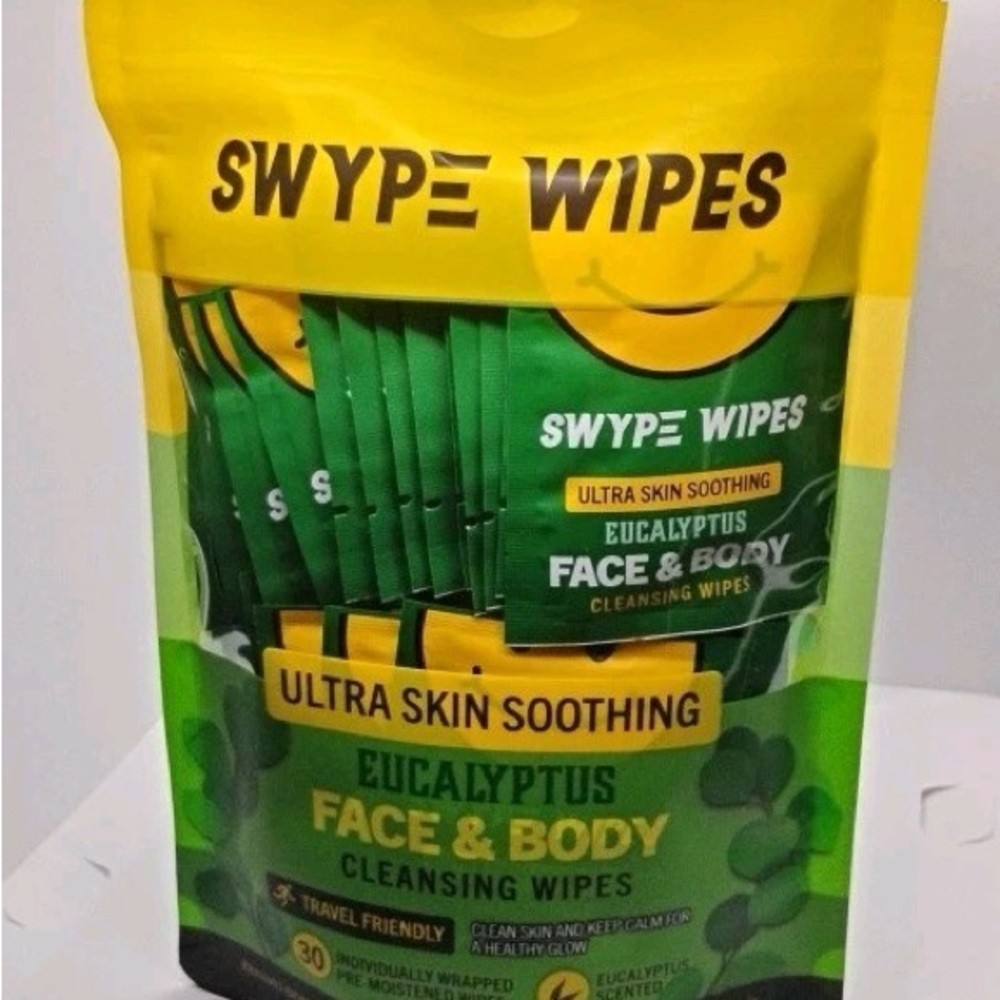 Swype Wipes Eucalyptus Cleansing Wipes - 2 Bags